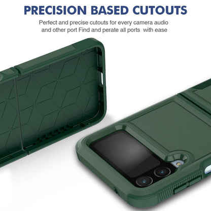 For Samsung Galaxy Z Flip4 PC + TPU Phone Case(Dark Green) - Galaxy Z Flip4 5G Cases by buy2fix | Online Shopping UK | buy2fix