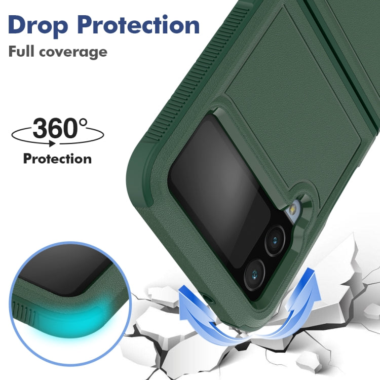 For Samsung Galaxy Z Flip4 PC + TPU Phone Case(Dark Green) - Galaxy Z Flip4 5G Cases by buy2fix | Online Shopping UK | buy2fix