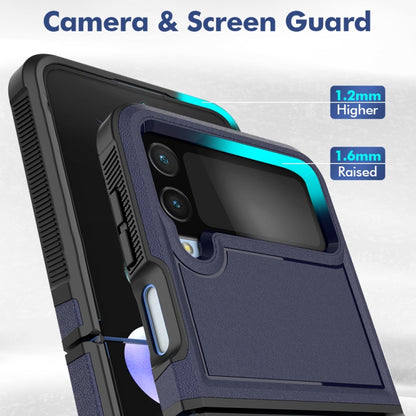 For Samsung Galaxy Z Flip4 PC + TPU Phone Case(Dark Blue) - Galaxy Z Flip4 5G Cases by buy2fix | Online Shopping UK | buy2fix