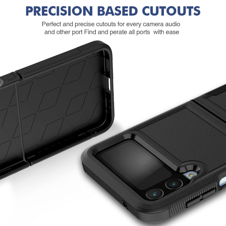For Samsung Galaxy Z Flip4 PC + TPU Phone Case(Black) - Galaxy Z Flip4 5G Cases by buy2fix | Online Shopping UK | buy2fix