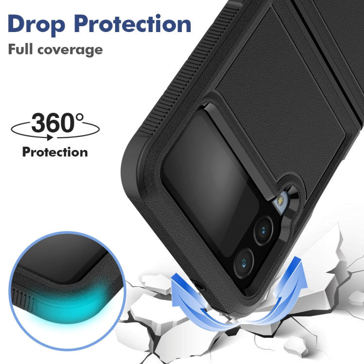 For Samsung Galaxy Z Flip4 PC + TPU Phone Case(Black) - Galaxy Z Flip4 5G Cases by buy2fix | Online Shopping UK | buy2fix