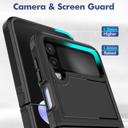 For Samsung Galaxy Z Flip4 PC + TPU Phone Case(Black) - Galaxy Z Flip4 5G Cases by buy2fix | Online Shopping UK | buy2fix