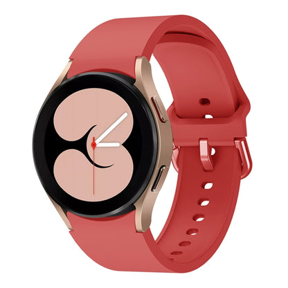 For Samsung Galaxy Watch 5 40mm/44mm / 5 Pro 45mm Universal Silicone Colorful Buckle Watch Band(Red) - Watch Bands by buy2fix | Online Shopping UK | buy2fix