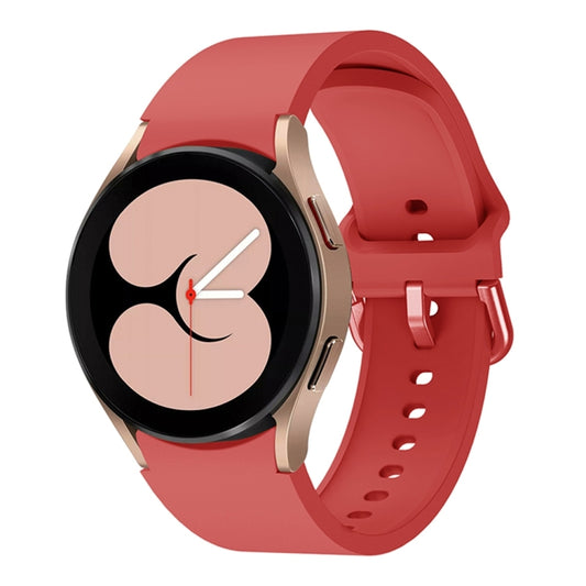 For Samsung Galaxy Watch 5 40mm/44mm / 5 Pro 45mm Universal Silicone Colorful Buckle Watch Band(Red) - Watch Bands by buy2fix | Online Shopping UK | buy2fix