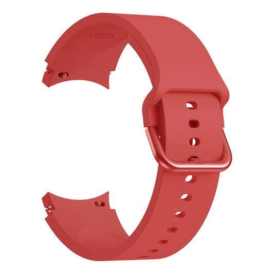 For Samsung Galaxy Watch 5 40mm/44mm / 5 Pro 45mm Universal Silicone Colorful Buckle Watch Band(Red) - Watch Bands by buy2fix | Online Shopping UK | buy2fix