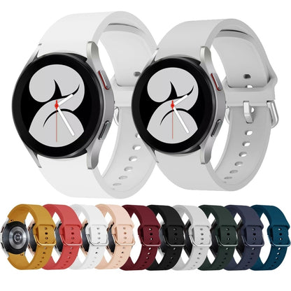 For Samsung Galaxy Watch 5 40mm/44mm / 5 Pro 45mm Universal Silicone Colorful Buckle Watch Band(Red) - Watch Bands by buy2fix | Online Shopping UK | buy2fix