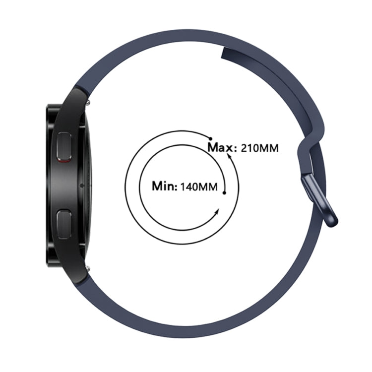 For Samsung Galaxy Watch 5 40mm/44mm / 5 Pro 45mm Universal Silicone Colorful Buckle Watch Band(Black) by buy2fix