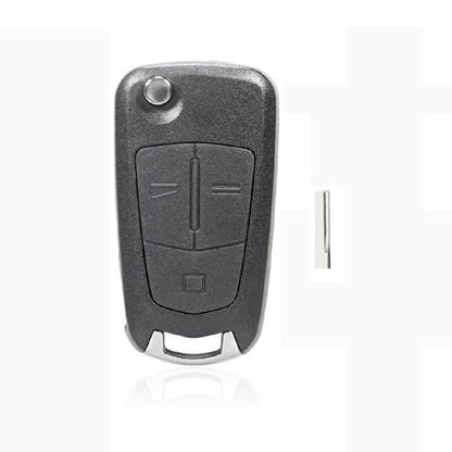 For Opel Car Foldable Blade Key Case with Screw Hole, Style:3-button HU43 Milling Embryo - Remote Car Key by buy2fix | Online Shopping UK | buy2fix