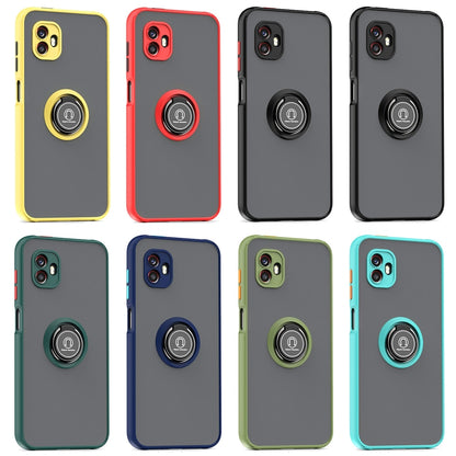 For Samsung Galaxy Xcover6 Pro Q Shadow 1 Series TPU + PC Phone Case with Ring Holder(Black+Red) by buy2fix