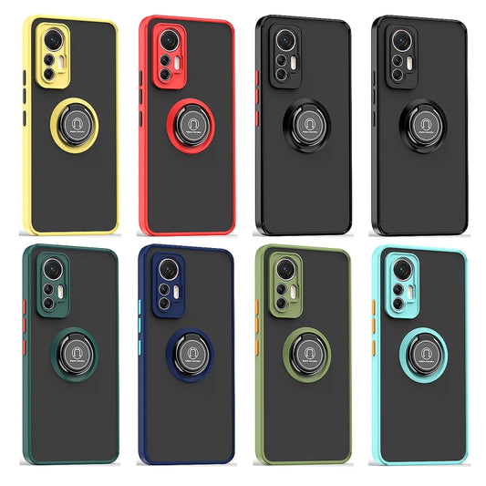 For Xiaomi 12 Lite Q Shadow 1 Series TPU + PC Phone Case with Ring Holder(Royal Blue) - Xiaomi Cases by buy2fix | Online Shopping UK | buy2fix