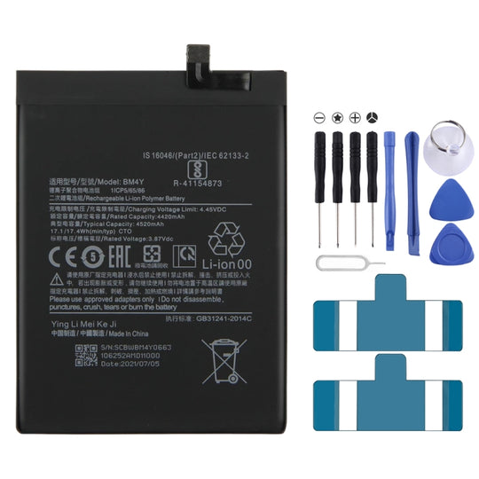 BM4Y 4520mAh Li-Polymer Battery Replacement For Xiaomi Redmi K40 / Redi mK40 Pro / Poco F3 / Mi 11i / Mi 11X