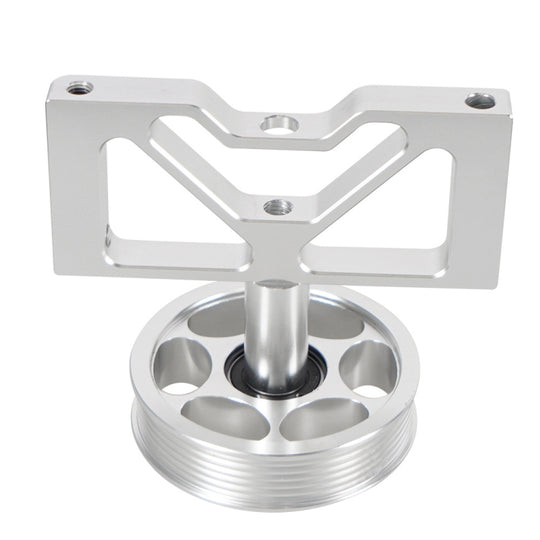 Car Modification Air Pump Idle Bracket with Pulley for Ford Mustang 5.0 1979-1995(Silver)