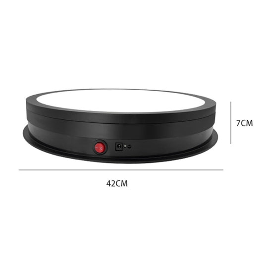 42cm LED Light Electric Rotating Display Stand Turntable, Power Plug:UK Plug(Black) -  by buy2fix | Online Shopping UK | buy2fix