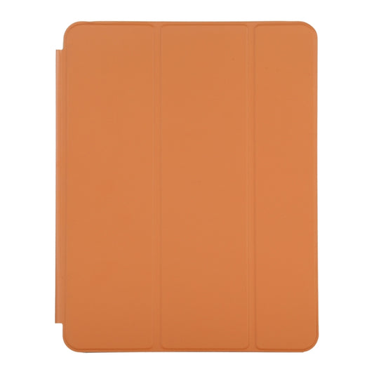 For iPad Pro 12.9 inch (2020/2021) 3-fold Horizontal Flip Smart Leather Tablet Case with Sleep / Wake-up Function & Holder(Orange) - iPad Pro 12.9 (2020) Cases by buy2fix | Online Shopping UK | buy2fix