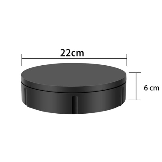 22cm Charging Rotating Display Stand Video Shooting Turntable, Load: 50kg, Power Plug:US Plug(Black) by buy2fix