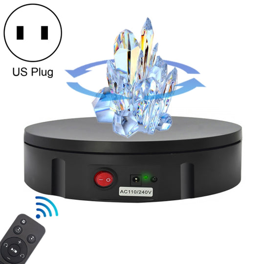 30cm Charging Rotating Display Stand Video Shooting Turntable, Load: 50kg, Power Plug:US Plug(Black)