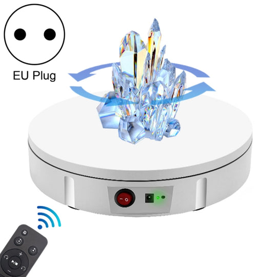 30cm Charging Rotating Display Stand Video Shooting Turntable, Load: 50kg, Power Plug:EU Plug(White)