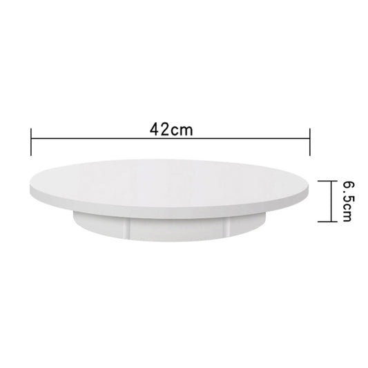 42cm Charging Rotating Display Stand Video Shooting Turntable, Load: 100kg, Power Plug:EU Plug(White) -  by buy2fix | Online Shopping UK | buy2fix