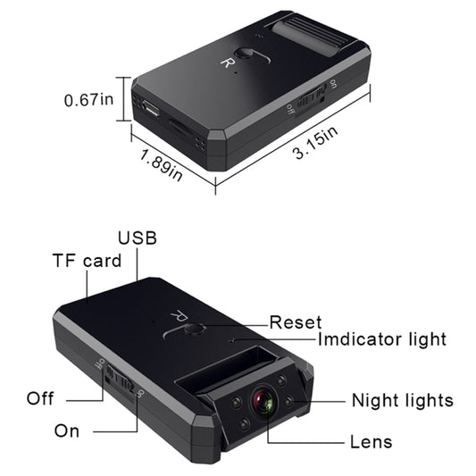WD6-C Infrared Night Vision Mini HD WiFi Camera 120 Degrees Recorder - Mini Camera by buy2fix | Online Shopping UK | buy2fix