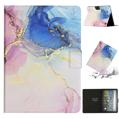 For Amazon Kindle HD 8 2020 Marble Pattern Smart Leather Tablet Case(Pink Blue) - Amazon by buy2fix | Online Shopping UK | buy2fix