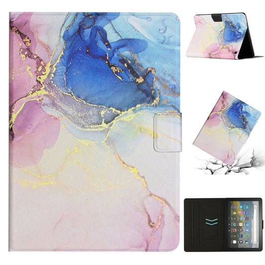 For Amazon Kindle HD 8 2020 Marble Pattern Smart Leather Tablet Case(Pink Blue) - Amazon by buy2fix | Online Shopping UK | buy2fix