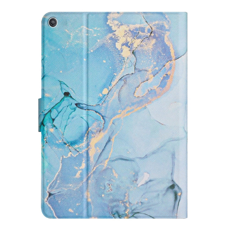 For Amazon Kindle HD 10 2015 Marble Pattern Smart Leather Tablet Case(Blue) - Amazon by buy2fix | Online Shopping UK | buy2fix