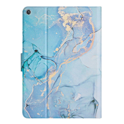 For Amazon Kindle HD 10 2015 Marble Pattern Smart Leather Tablet Case(Blue) - Amazon by buy2fix | Online Shopping UK | buy2fix