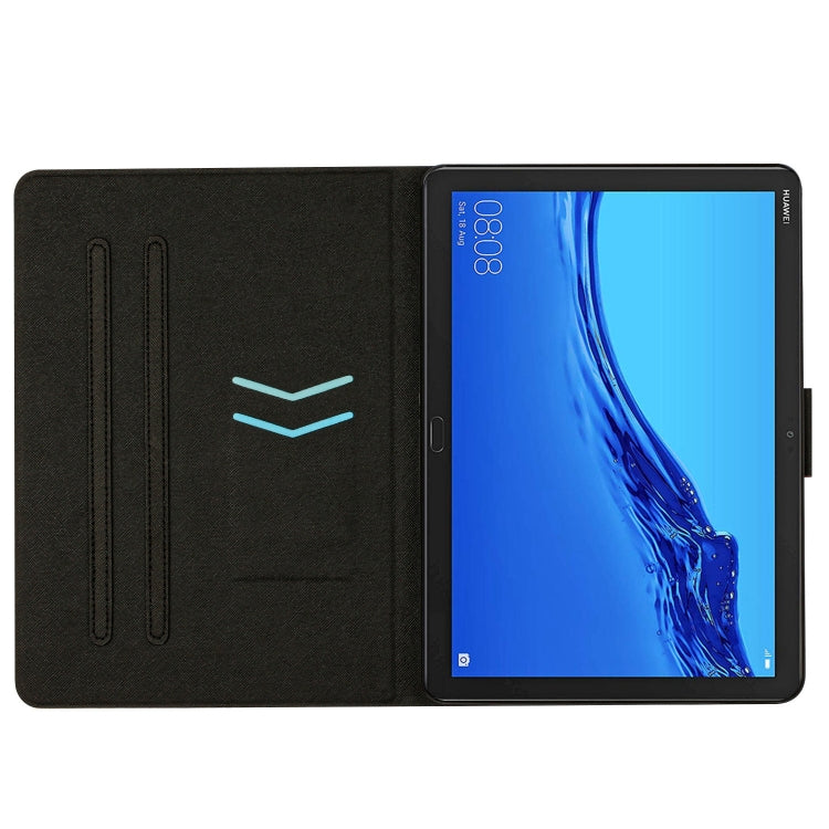 For Huawei MediaPad M5 Lite Marble Pattern Smart Leather Tablet Case(Pink Blue) - Huawei by buy2fix | Online Shopping UK | buy2fix