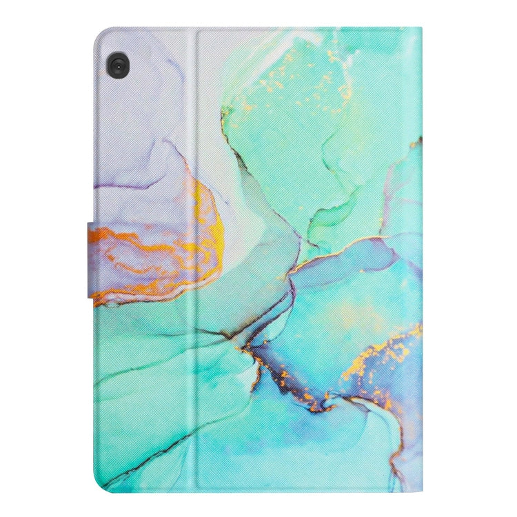 For Lenovo Tab M10 X605F X505 Marble Pattern Smart Leather Tablet Case(Green) - Lenovo by buy2fix | Online Shopping UK | buy2fix