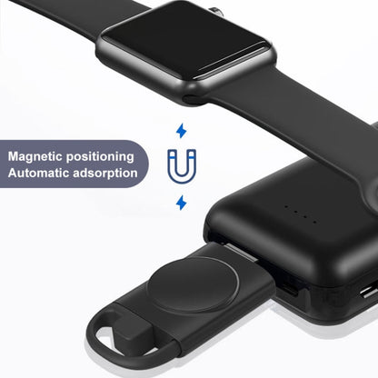 T09-A Dual USB Portable Wireless Smart Watch Charger for Apple Watch Series(White) - Charger / Holder by buy2fix | Online Shopping UK | buy2fix