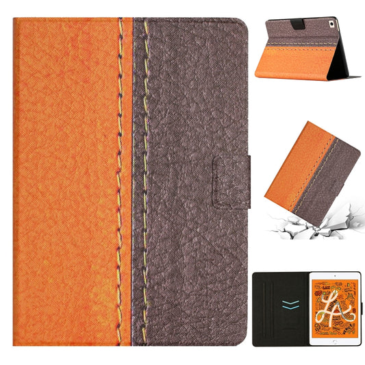 Stitching Solid Color Smart Leather Tablet Case For iPad mini 5 / 4 / 3 / 2 / 1(Orange) - iPad mini (2019) / mini 5 Cases by buy2fix | Online Shopping UK | buy2fix