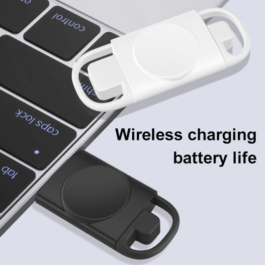 T09-S USB+Type-C Portable Wireless Smart Watch Charger for Samsung Watch Series(Black) - Charger by buy2fix | Online Shopping UK | buy2fix