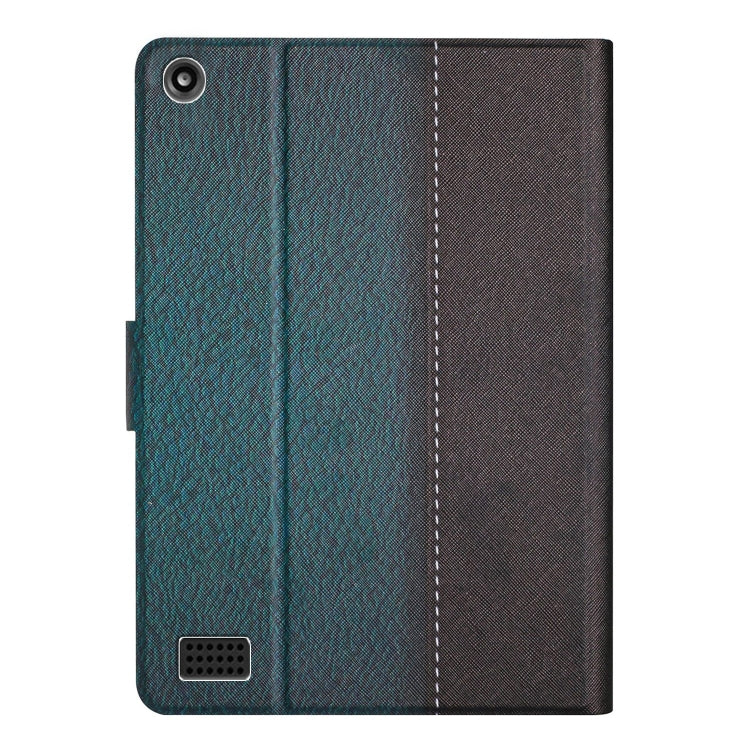 For Amazon Kindle Fire HD 7 2019/2017/2015 Stitching Solid Color Smart Leather Tablet Case(Green) - Lenovo by buy2fix | Online Shopping UK | buy2fix