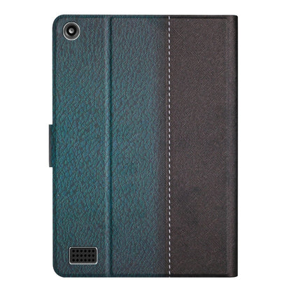 For Amazon Kindle Fire HD 7 2019/2017/2015 Stitching Solid Color Smart Leather Tablet Case(Green) - Lenovo by buy2fix | Online Shopping UK | buy2fix