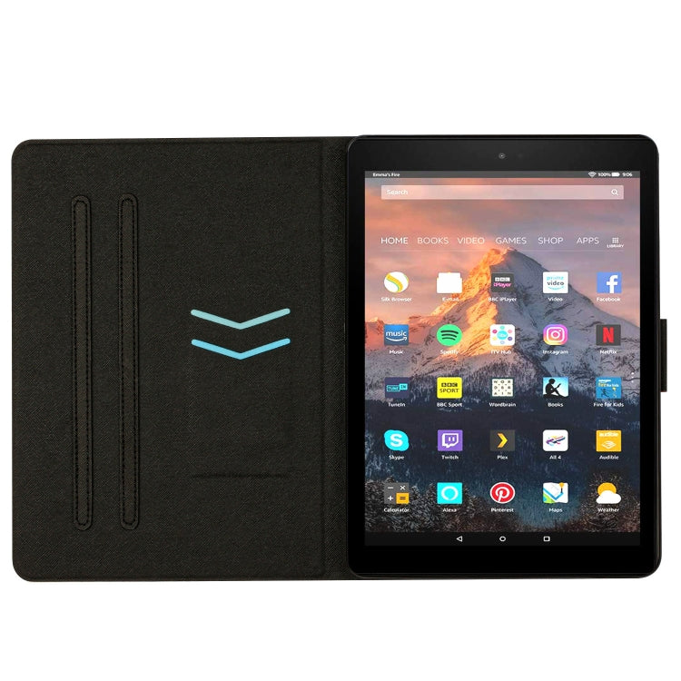 For Amazon Kindle Fire HD 7 2019/2017/2015 Stitching Solid Color Smart Leather Tablet Case(Green) - Lenovo by buy2fix | Online Shopping UK | buy2fix