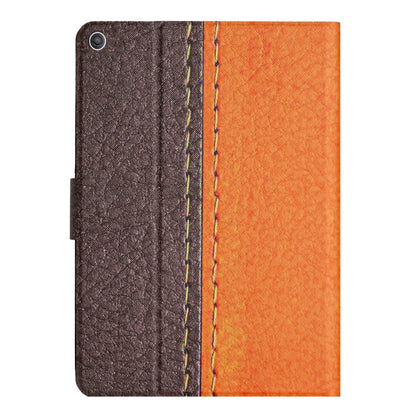 For Amazon Kindle Fire HD 8 2018/2017/2016 Stitching Solid Color Smart Leather Tablet Case(Orange) by buy2fix