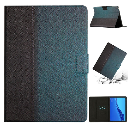 For Huawei MediaPad M5 Lite Stitching Solid Color Smart Leather Tablet Case(Green) - Huawei by buy2fix | Online Shopping UK | buy2fix