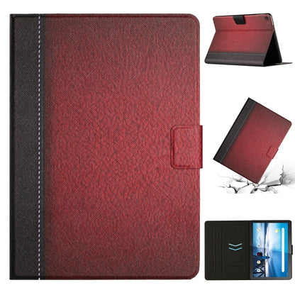 For Lenovo Tab M10 X605F X505 Stitching Solid Color Smart Leather Tablet Case(Red) - Lenovo by buy2fix | Online Shopping UK | buy2fix