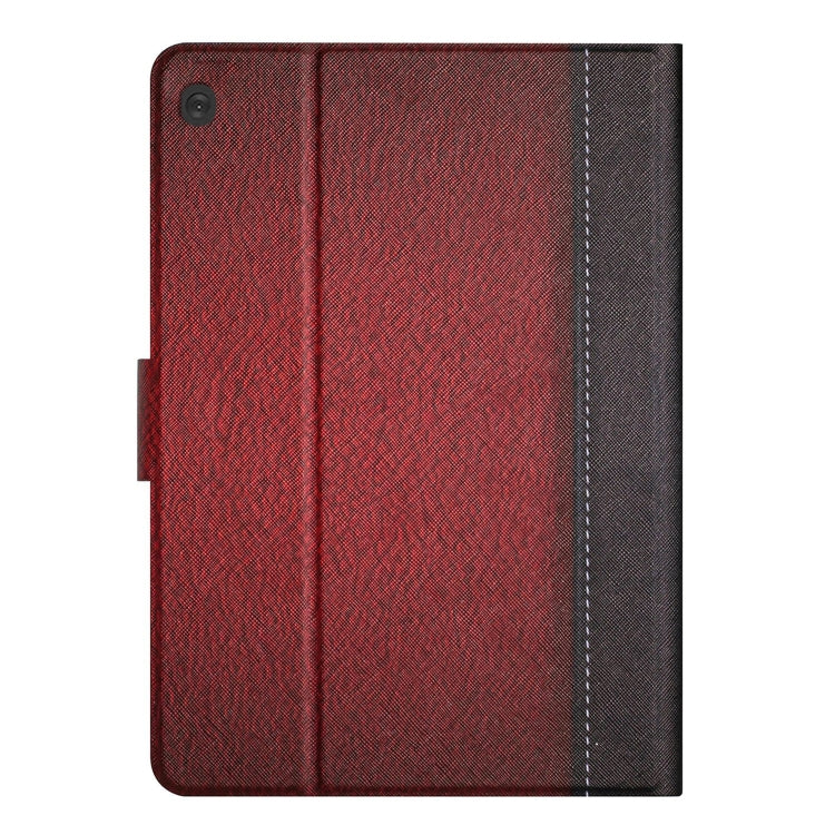 For Lenovo Tab M10 X605F X505 Stitching Solid Color Smart Leather Tablet Case(Red) - Lenovo by buy2fix | Online Shopping UK | buy2fix