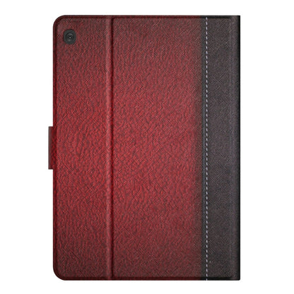 For Lenovo Tab M10 X605F X505 Stitching Solid Color Smart Leather Tablet Case(Red) - Lenovo by buy2fix | Online Shopping UK | buy2fix