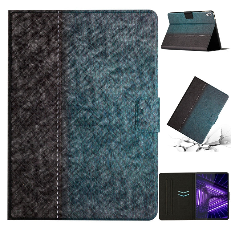 For Lenovo Tab M10 HD 2nd Gen Stitching Solid Color Smart Leather Tablet Case(Green) - Lenovo by buy2fix | Online Shopping UK | buy2fix