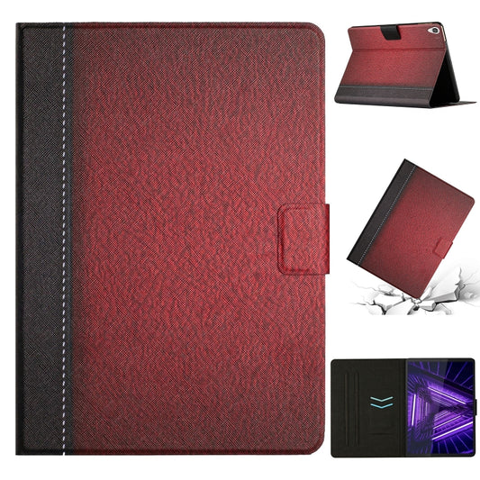 For Lenovo Tab M10 3rd Gen Stitching Solid Color Smart Leather Tablet Case(Red) - Lenovo by buy2fix | Online Shopping UK | buy2fix