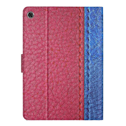 For Lenovo Tab M10 Plus Stitching Solid Color Smart Leather Tablet Case(Rose Red) - Lenovo by buy2fix | Online Shopping UK | buy2fix