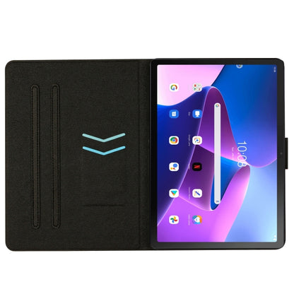 For Lenovo Tab M10 Plus Stitching Solid Color Smart Leather Tablet Case(Rose Red) - Lenovo by buy2fix | Online Shopping UK | buy2fix