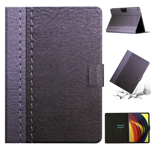 For Lenovo Tab P11 Stitching Solid Color Smart Leather Tablet Case(Grey) - Lenovo by buy2fix | Online Shopping UK | buy2fix