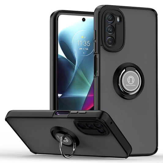 For Motorola Moto G 5G 2022 Q Shadow 1 Series TPU and PC Phone Case(Black) - Motorola Cases by buy2fix | Online Shopping UK | buy2fix