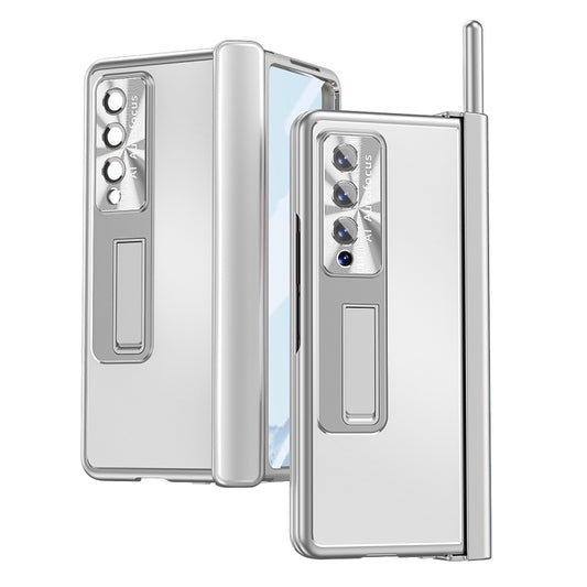 For Samsung Galaxy Z Fold3 5G Aluminum Alloy Double Hinge Shockproof Phone Protective Case(Silver) by buy2fix