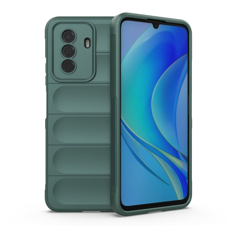 For Huawei Enjoy 50 4G / Nova Y70 Magic Shield TPU + Flannel Phone Case(Dark Green) - Huawei Cases by buy2fix | Online Shopping UK | buy2fix