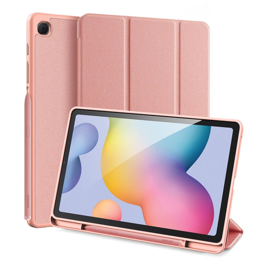 For Galaxy Tab S6 Lite 10.4 inch / S6 Lite 2024 DUX DUCIS Domo Series Horizontal Flip Magnetic PU Leather Case with Three-folding Holder & Pen Slot & Sleep / Wake-up Function(Pink) - Tab S6 Lite P610 / P615 by DUX DUCIS | Online Shopping UK | buy2fix