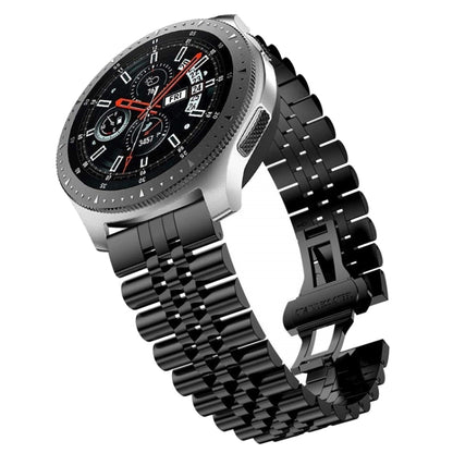 For Samsung Galaxy Watch5 40mm / 44mm Five-bead Stainless Steel Watch Band(Black) - Watch Bands by buy2fix | Online Shopping UK | buy2fix